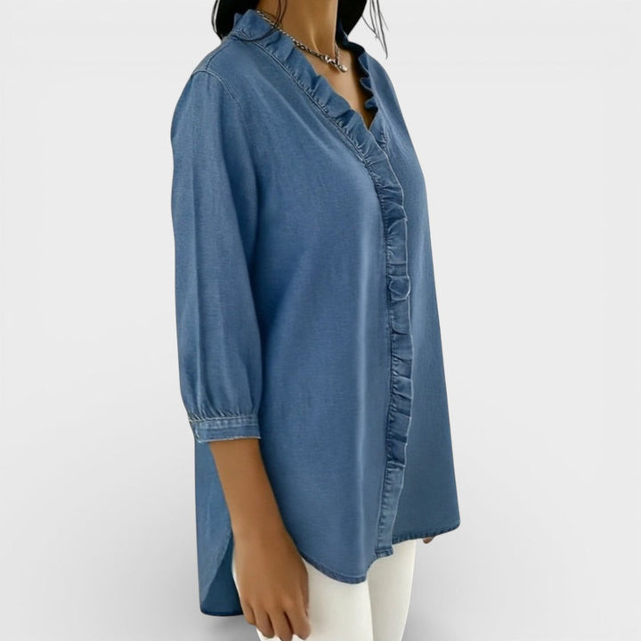 Raquel™ | Blusa Sofisticada con Volantes