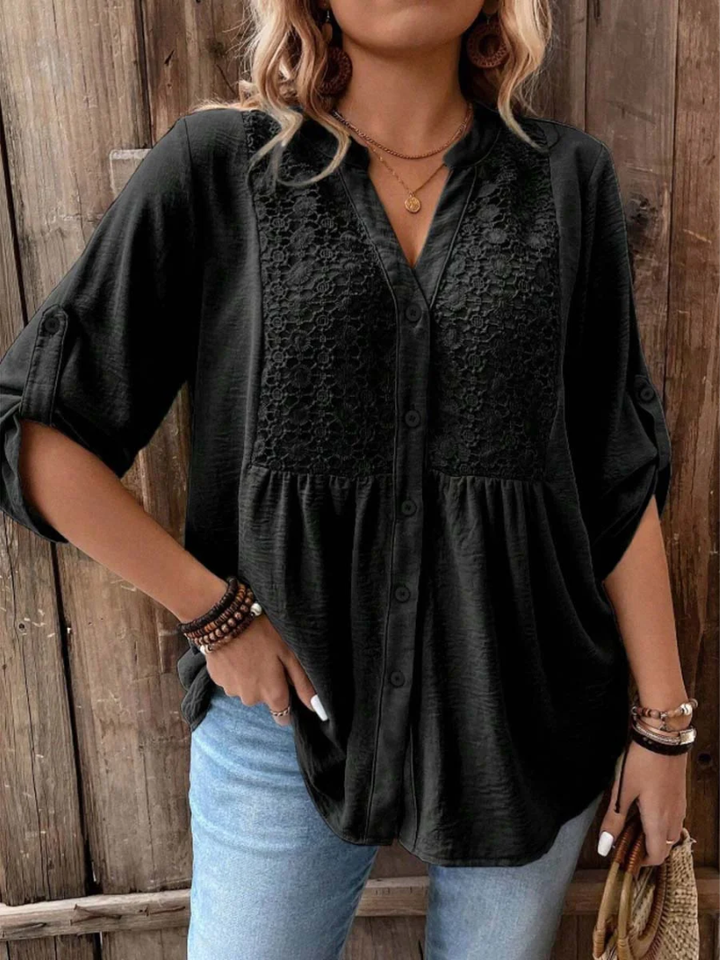 Elisa™ | Blusa con escote en V y botones