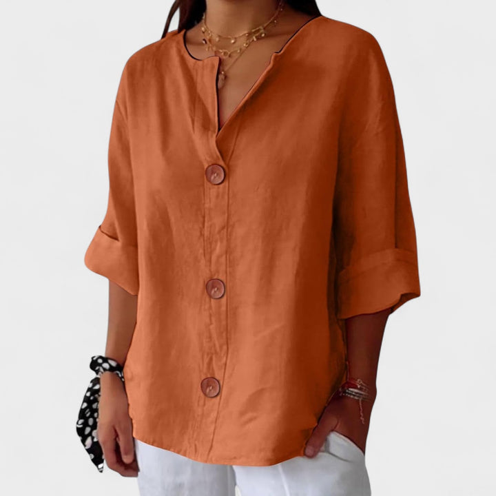 Carmen™ | Blusa Casual de Lino