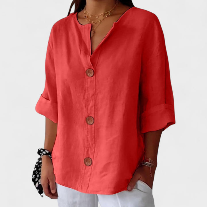 Carmen™ | Blusa Casual de Lino