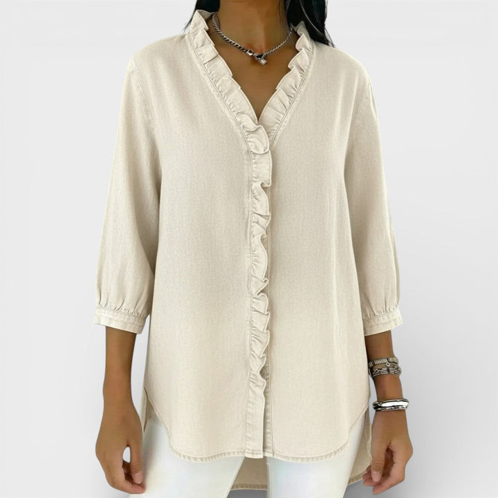 Raquel™ | Blusa Sofisticada con Volantes