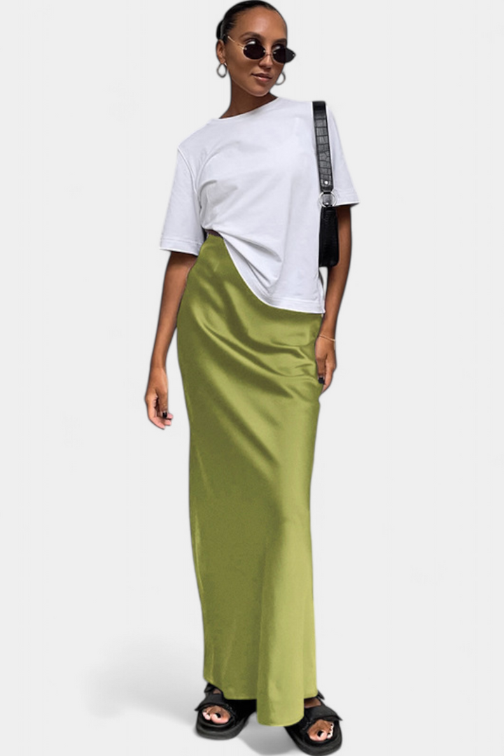 Candela™ | Falda Maxi Utility de Diseño Liso y Estilo Pulido