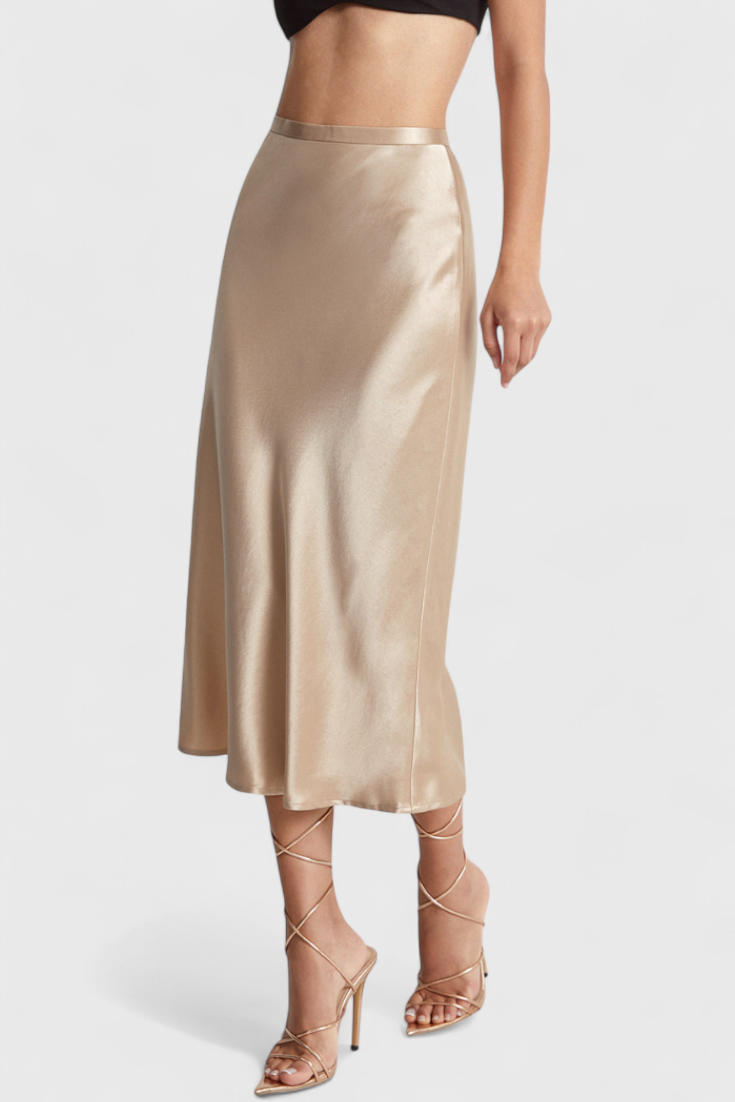Cristina™ | Falda Midi Elegante de Cintura Alta