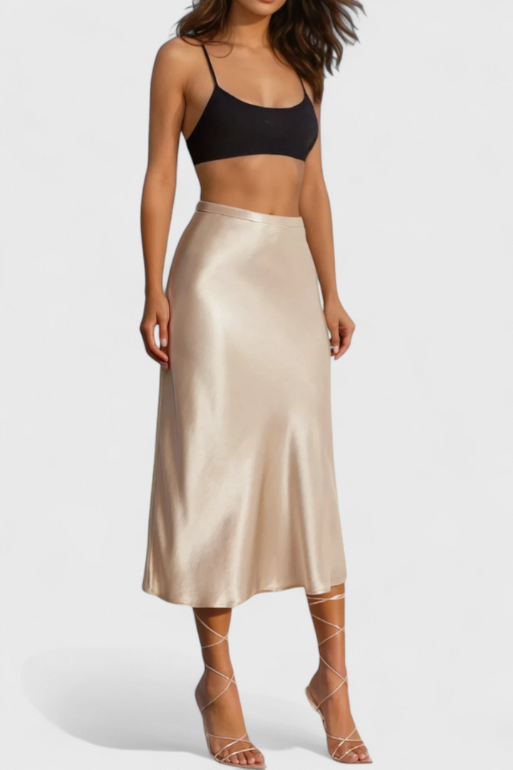 Cristina™ | Falda Midi Elegante de Cintura Alta