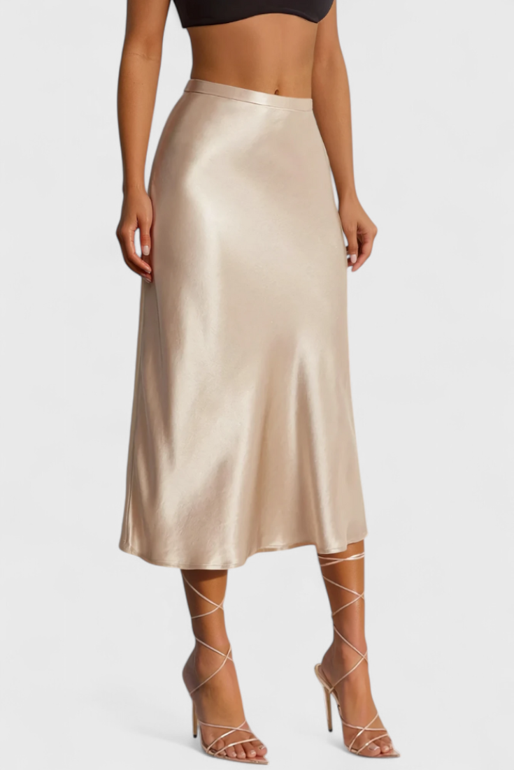 Cristina™ | Falda Midi Elegante de Cintura Alta