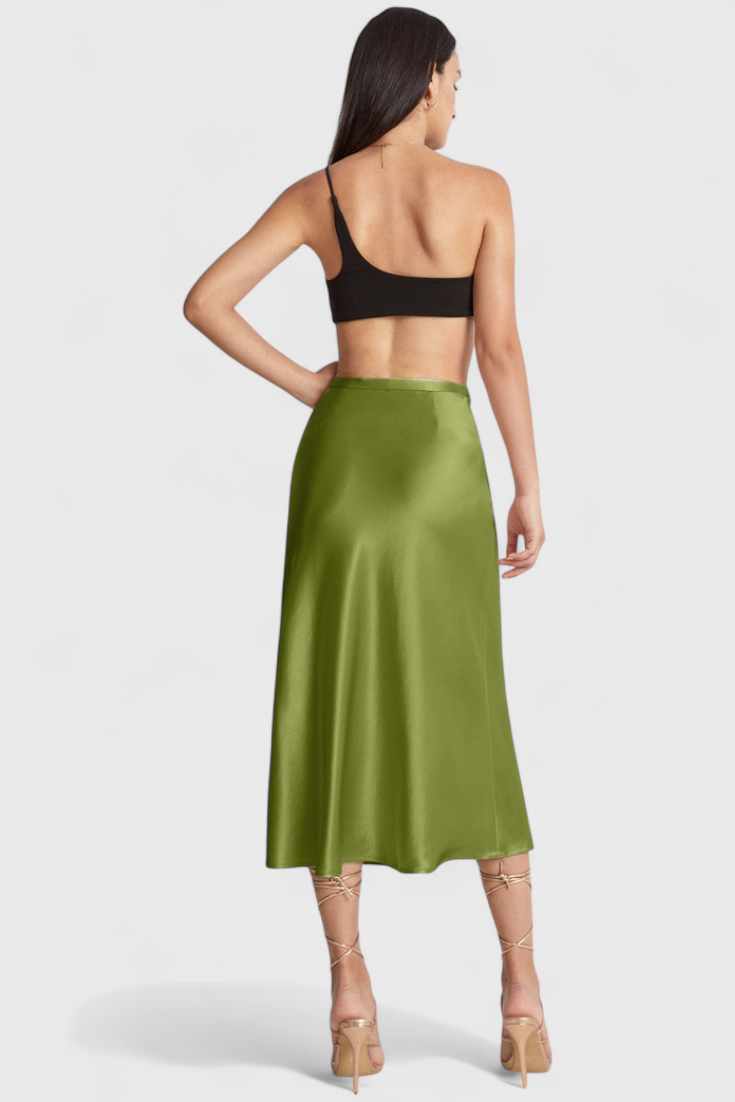 Cristina™ | Falda Midi Elegante de Cintura Alta