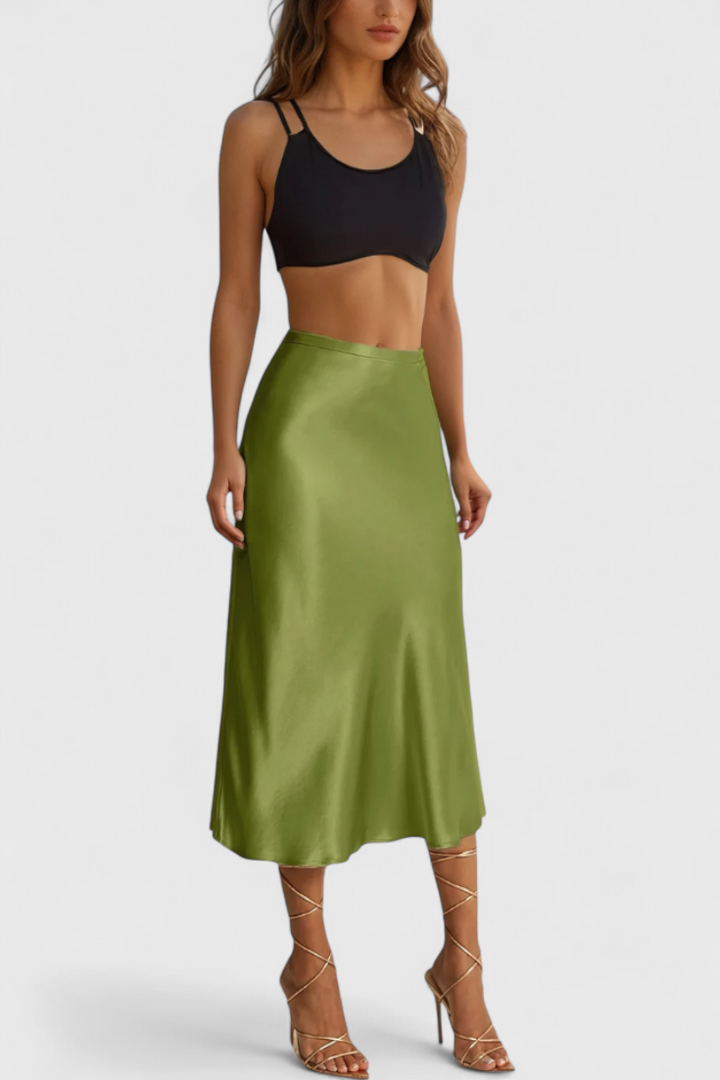 Cristina™ | Falda Midi Elegante de Cintura Alta