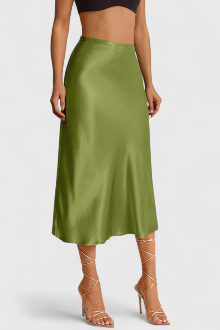 Cristina™ | Falda Midi Elegante de Cintura Alta