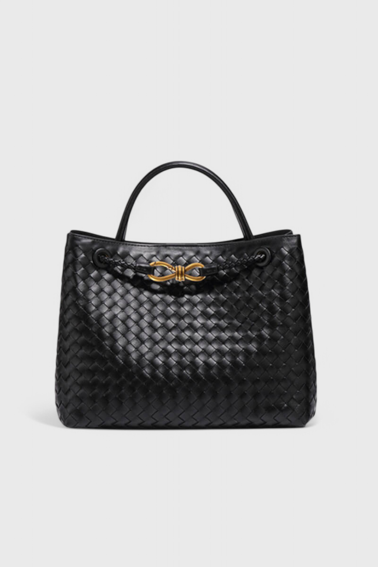 Mariela™ | Bolsa Diaria Tejida e Índigo