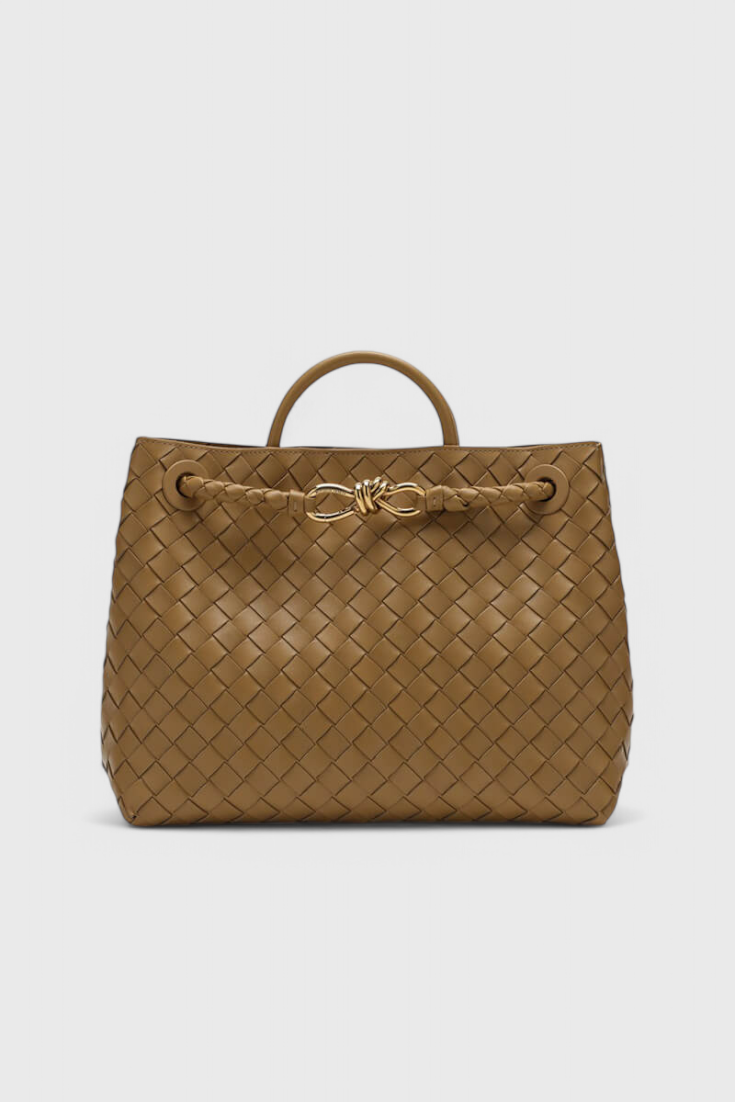 Mariela™ | Bolsa Diaria Tejida e Índigo