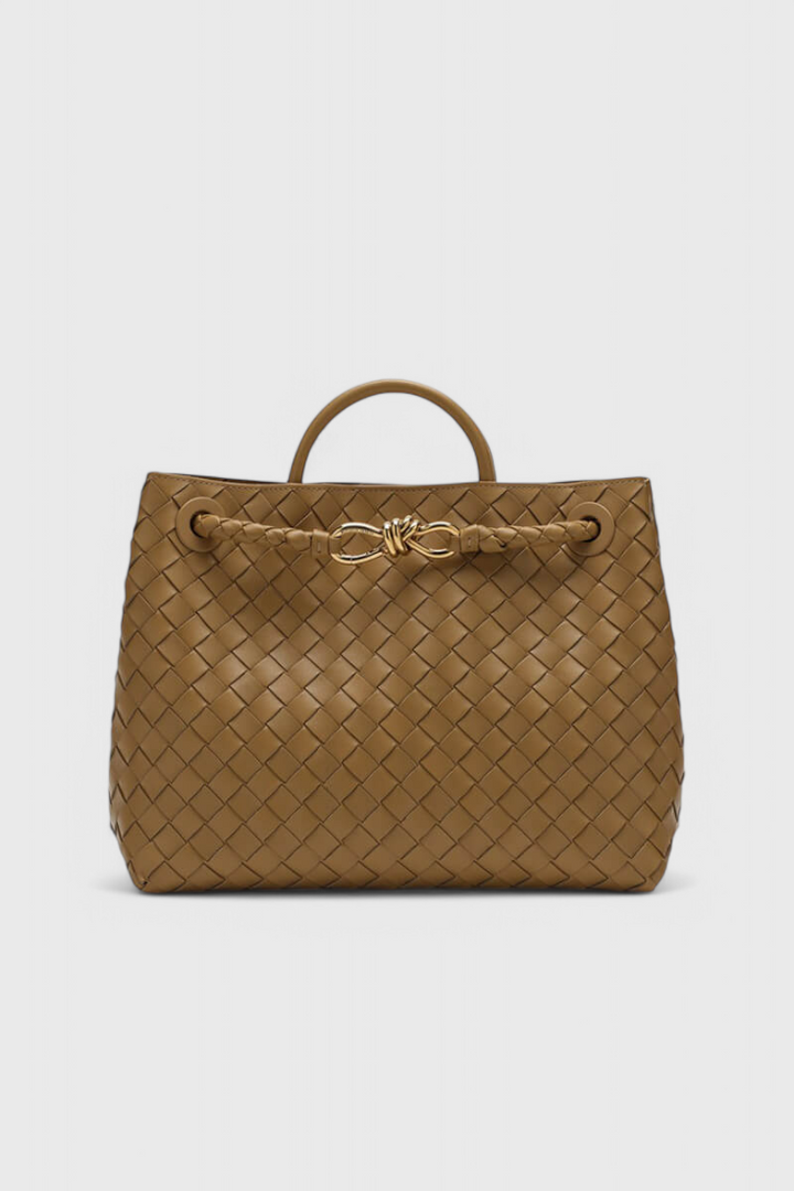 Mariela™ | Bolsa Diaria Tejida en Índigo
