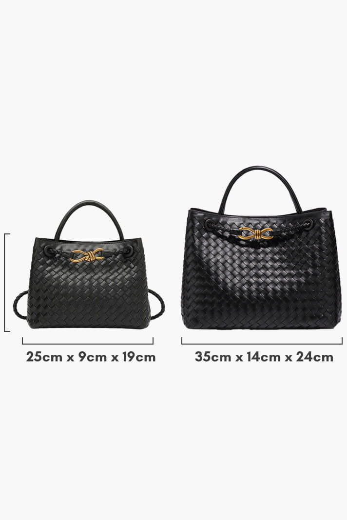 Mariela™ | Bolsa Diaria Tejida e Índigo