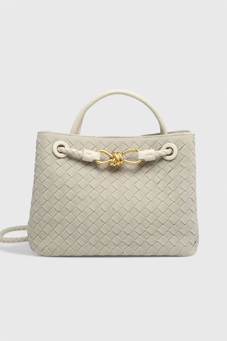 Mariela™ | Bolsa Diaria Tejida e Índigo