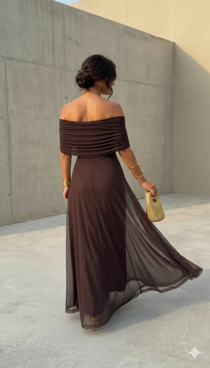 Elena™ | Vestido largo fluido con diseño elegante